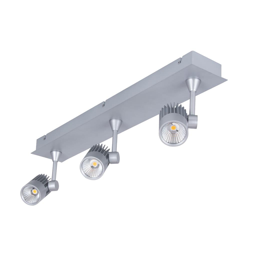 JET-3B 3 x 10W LED Spotlight Bar - Silver