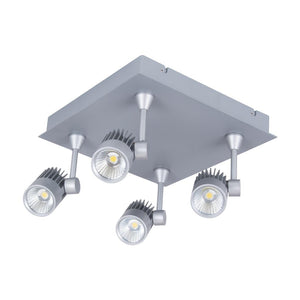 JET-4B 4 x 10W LED Spotlight Square - Silver