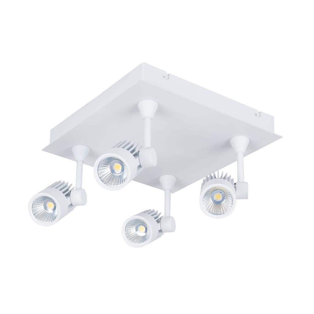 JET-4B 4 x 10W LED Spotlight Square - White