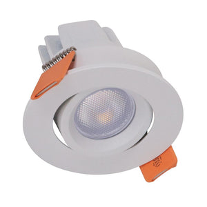 POCKET-3 3W LED Tiltable Miniature Downlight - White Frame